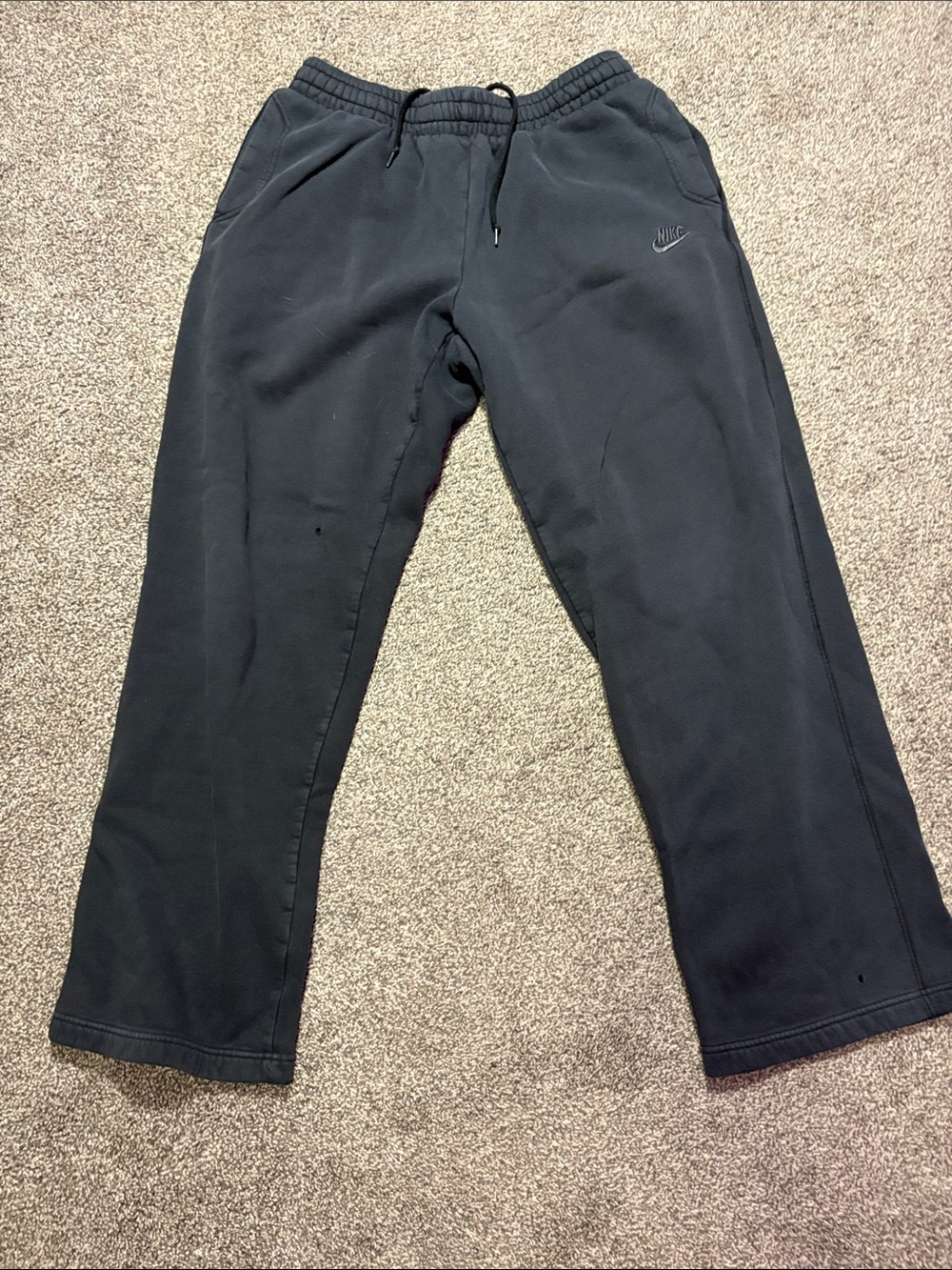 Nike Kids Black Fleece Jogger Pants with Drawstring